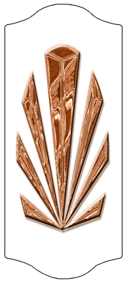 DARAY-C-602-CP-WT Copper Sunburst White